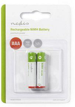Nedis Laddningsbara Ni-MH-batteri AAA | 1.2 V DC | 700 mAh | Förladdad | 2-Blister
