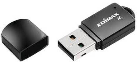 Edimax Trådlös USB-Adapter AC600 2.4/5 GHz (Dual Band) Svart