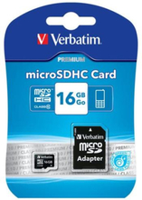 Verbatim Micro SDHC Premium 16GB Class 10 + SD adapt