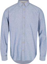 Aklouis L/S Linen Shirt Tops Shirts Casual Blue Anerkjendt