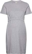 The-Shirt Mini Dress Kort Kjole Grey Boob