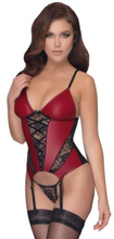 Corset with Straps - Red & Black L