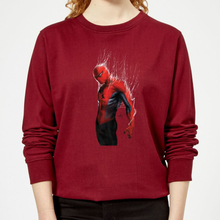 Marvel Spider-man Web Wrap Women's Sweatshirt - Burgundy - XS - Burgundy