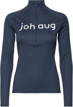 Rib Tech Half Zip T-shirts & Tops Long-sleeved Marineblå Johaug*Betinget Tilbud