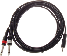 HiEnd 2 x jack(mono)-til-minijack(stereo)-kabel 3 meter