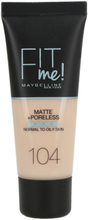 Fit Me Matte & Poreless Foundation 104 Soft Ivory -Maybelline New York
