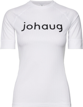 Rib Tech Tee T-shirts & Tops Short-sleeved Hvit Johaug*Betinget Tilbud