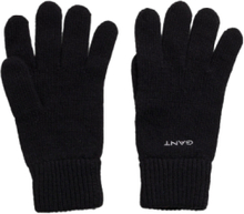 GANT Logo Wool Gloves Black