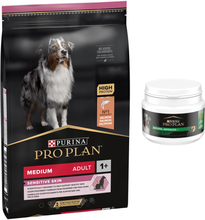 PURINA PRO PLAN 3 kg / 7 kg + Adult & Senior Supplement 67 g gratis! - Medium Adult Sensitive Skin 7 kg
