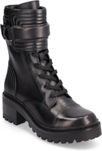 Basia - Combat Boot Shoes Boots Ankle Boots Laced Boots Svart DKNY*Betinget Tilbud