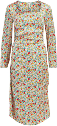 Objjabin L/S Slim Dress 126 Knælang Kjole Multi/patterned Object
