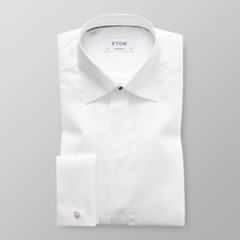 Eton Contemporary fit Vit smokingskjorta med dobby-effekt
