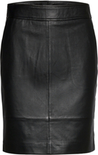 Francie Mini Leather Skirt Blyantskjørt Skjørt Svart Second Female*Betinget Tilbud