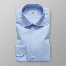 Eton Contemporary fit Ljusblå poplinskjorta