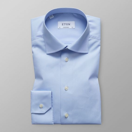Eton Contemporary fit Ljusblå poplinskjorta