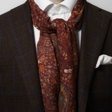 Eton Paisleymönstrad scarf i modal och ull
