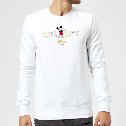 Disney Mickey Mouse Disney Wording Sweatshirt - White - M