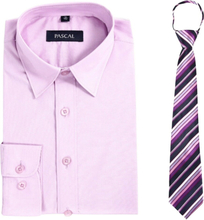 Lyselilla skjorte med lilla slips