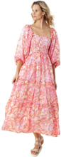 Ilona lang dress rayon -silk - rosa
