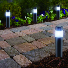 Set van 4 LED Tuinlampen op Zonne-energie Zwart