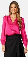 VILA Eliette V-Neck L/S Shirt Pink Yarrow 36
