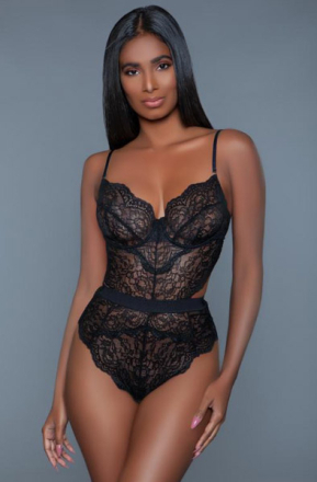 BeWicked Bettany Lace Bodysuit Large Teddy