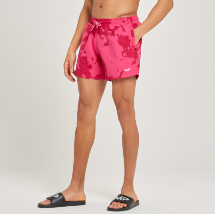 MP Men's Atlantic Printed Swim Shorts - Magenta - XS