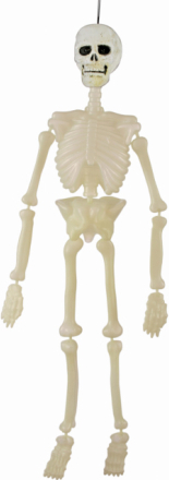 Halloween udsmykning - Skelet 60cm der lyser i mørke