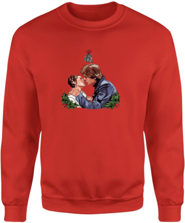 Star Wars Mistletoe Kiss Red Christmas Jumper - S