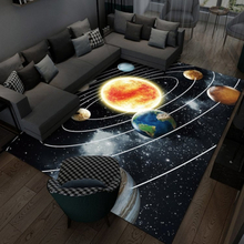 3D Visual Cartoon Cosmic Planet Living Room Carpet, Size: 60x90cm(Cosmic Planet 3)