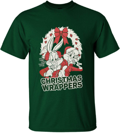 Warner Brothers Men's Bugs Bunny Christmas T-Shirt - Green - XXL