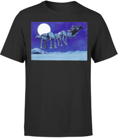 Star Wars Weihnachten ATAT Darth Vader Schlitten T-Shirt - Schwarz - M