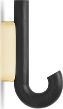 "Hook Hanger Mini Black Oak/Brass Home Storage Hooks & Knobs Hooks Black Gejst"