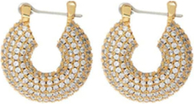 "The Pave Mini Donut Hoops-Gold Accessories Jewellery Earrings Hoops Gold LUV AJ"