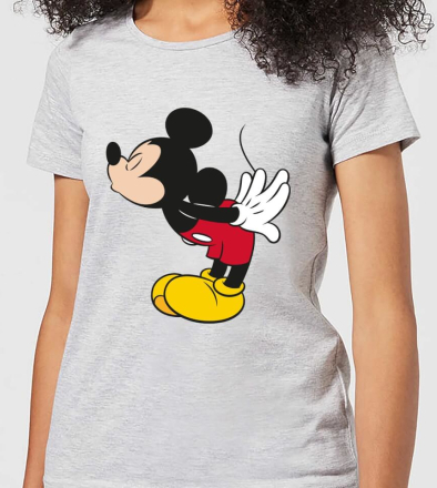 Disney Mickey Mouse Mickey Split Kiss Women's T-Shirt - Grey - L