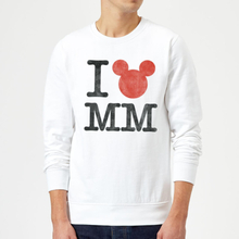 Disney Mickey Mouse I Heart MM Sweatshirt - White - XXL - White