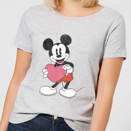 Disney Mickey Mouse Heart Gift Frauen T-Shirt - Grau - XL