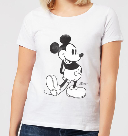 Disney Mickey Mouse Walking Frauen T-Shirt - Weiß - XXL