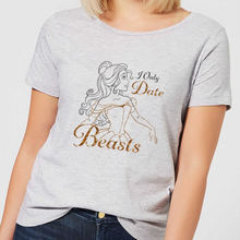 Disney Beauty And The Beast Princess Belle I Only Date Beasts Women's T-Shirt - Grey - S