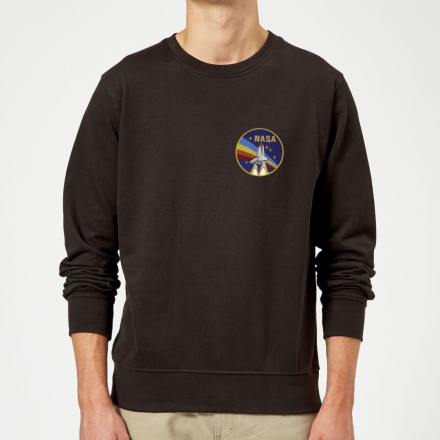NASA Vintage Rainbow Shuttle Sweatshirt - Black - M