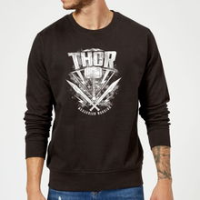 Marvel Thor Ragnarok Thor Hammer Logo Sweatshirt - Black - S