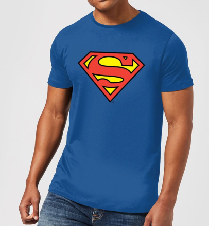 DC Originals Official Superman Shield Men's T-Shirt - Royal Blue - M
