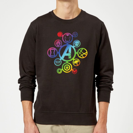 Avengers Rainbow Icon Sweatshirt - Black - XL - Black