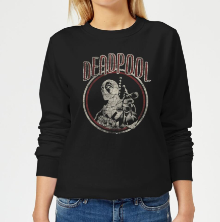 Marvel Deadpool Vintage Circle Damen Pullover - Schwarz - XL