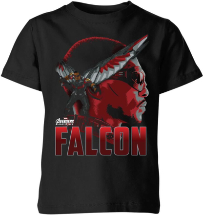 Avengers Falcon Kids' T-Shirt - Black - 5-6 Years