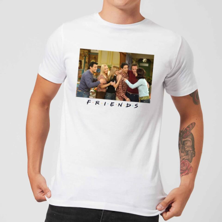 Friends Cast Shot Men's T-Shirt - White - L - White