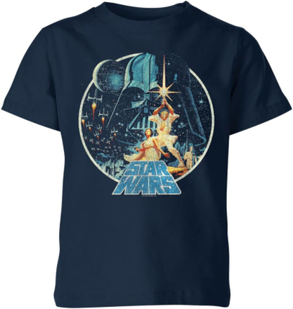 Star Wars Classic Vintage Victory Kinder T-Shirt - Navy Blau - 7-8 Jahre