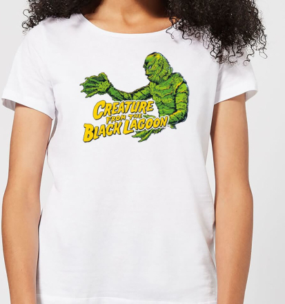 Universal Monsters Creature From The Black Lagoon Crest Women's T-Shirt - White - S - White