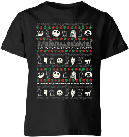 The Nightmare Before Christmas Jack Sally Zero Faces Kids' T-Shirt - Black - 7-8 Years