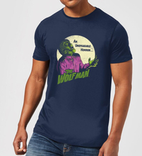 Universal Monsters The Wolfman Retro Men's T-Shirt - Navy - S